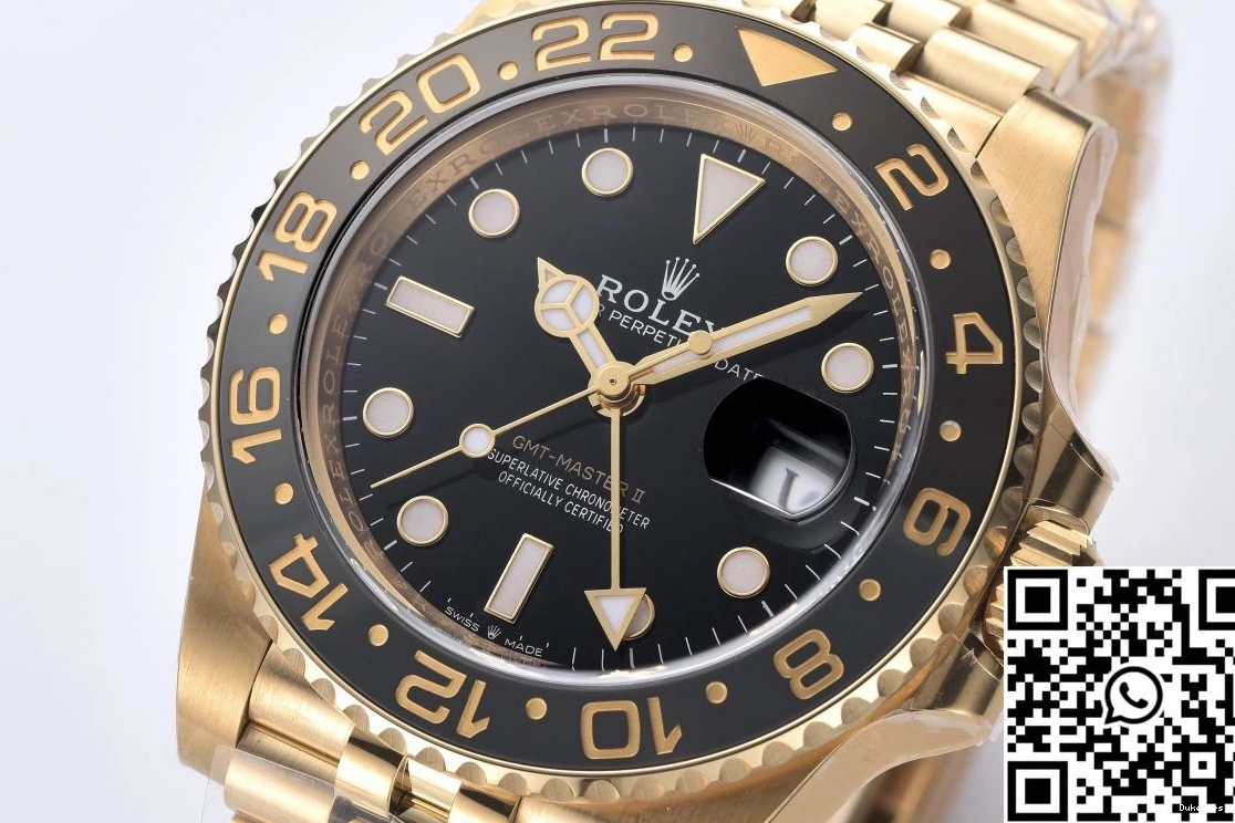 Master Black M126710BLRO-0001 II Case Rolex GMT Dial Factory Clean Gold 1127